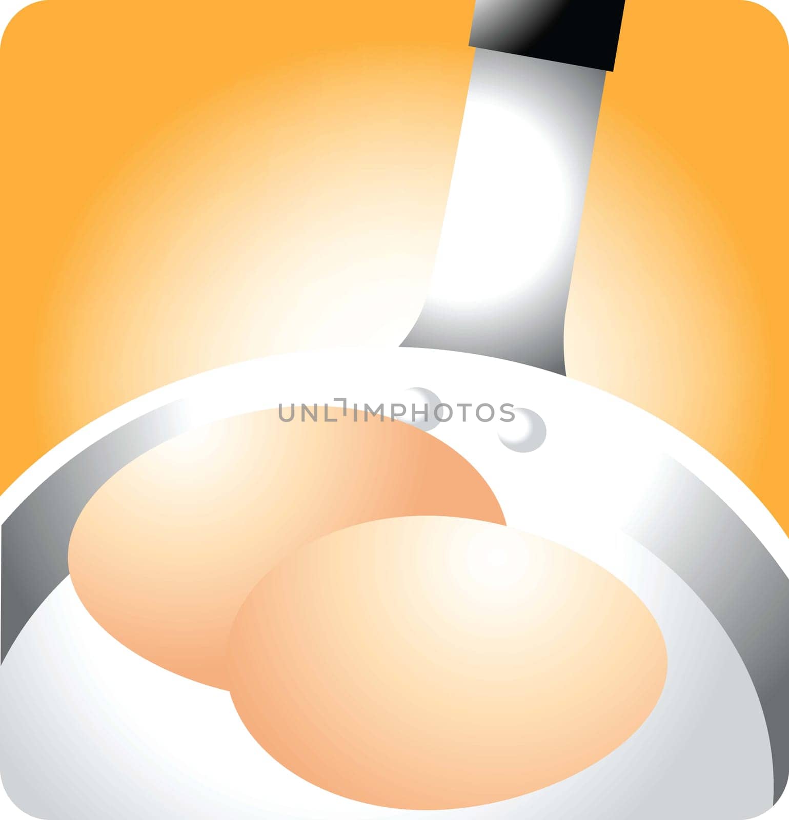 Fast food of pan with eggs