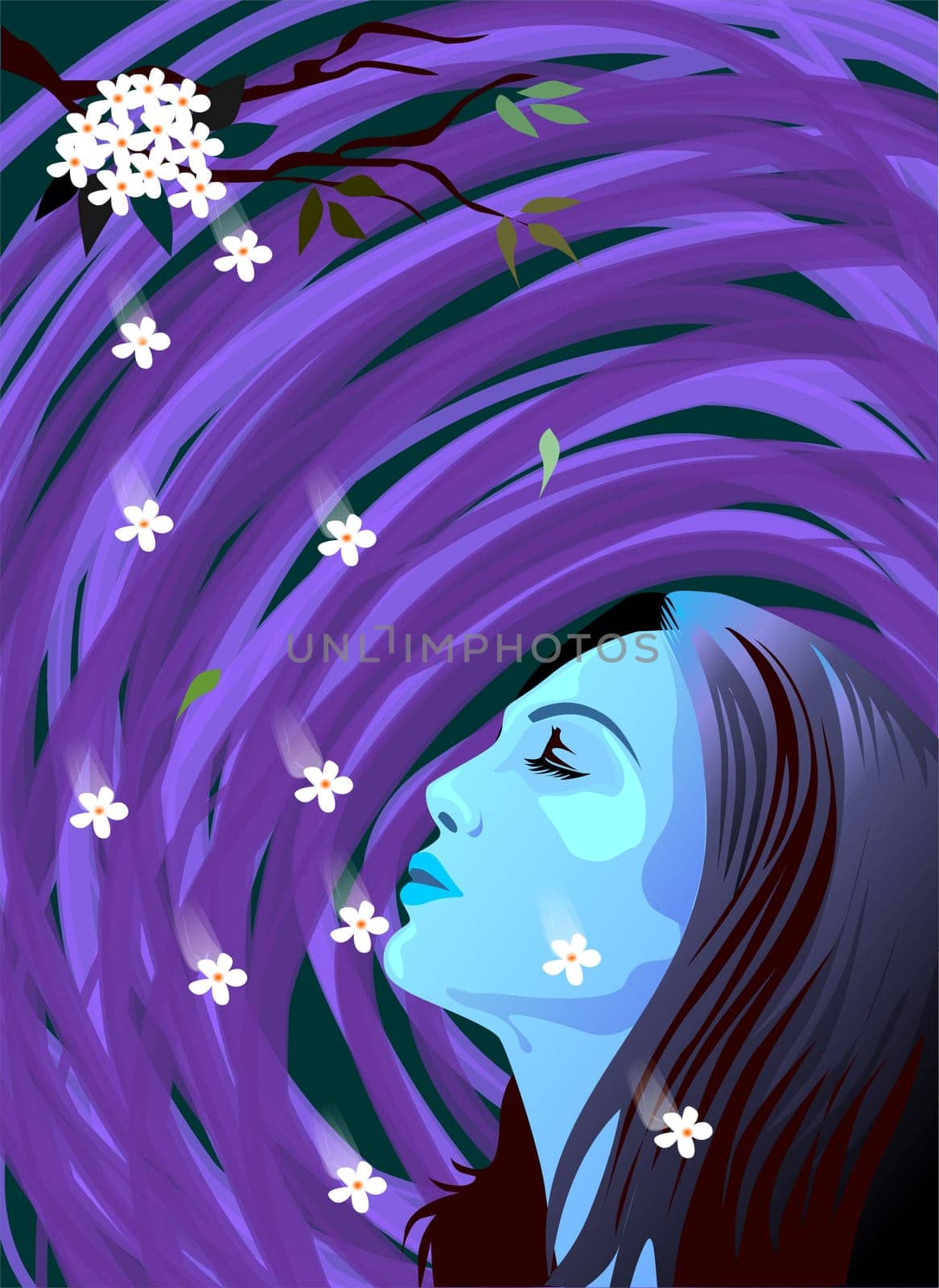 Digital painting of a lady