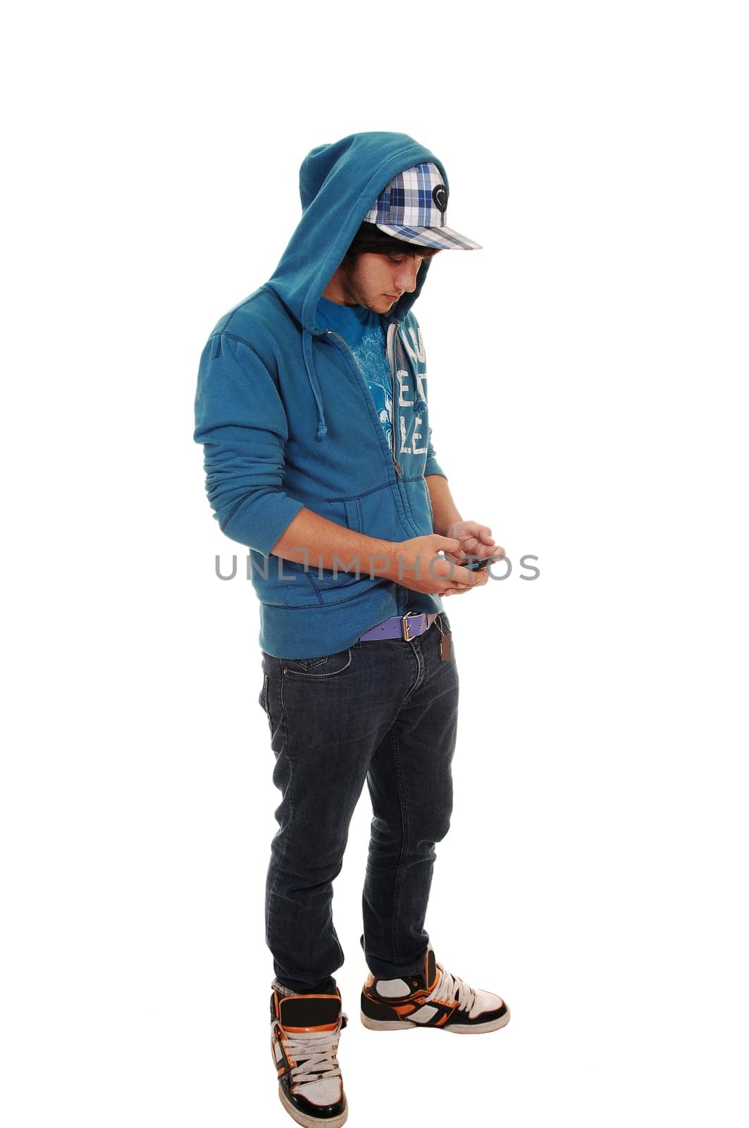 Boy with cell phone.