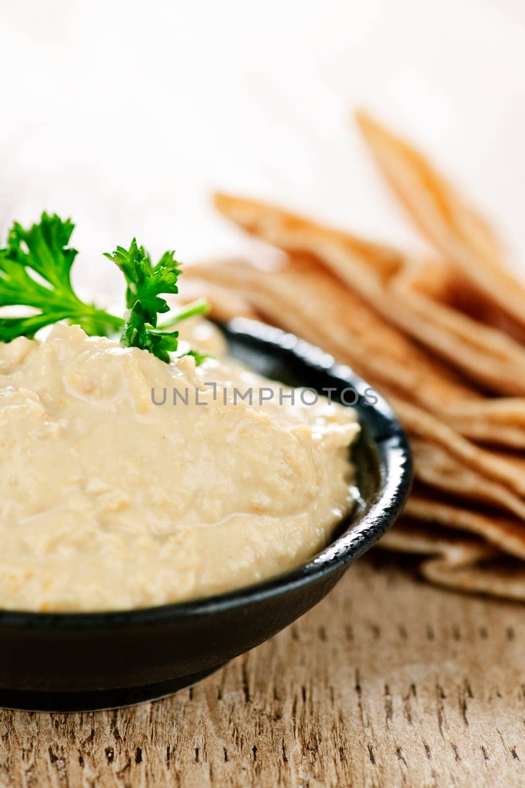 Hummus with pita bread