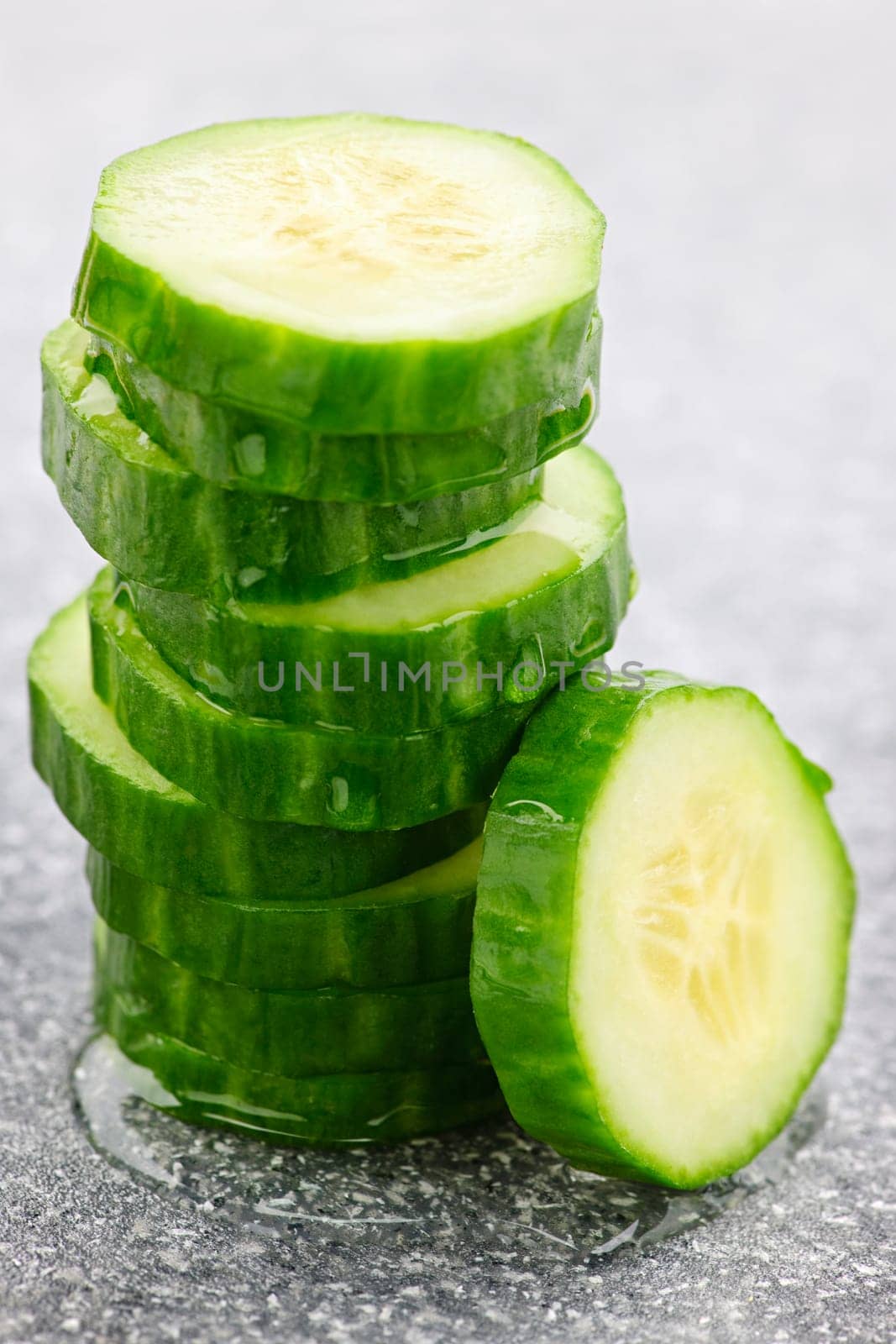 Sliced cucumber