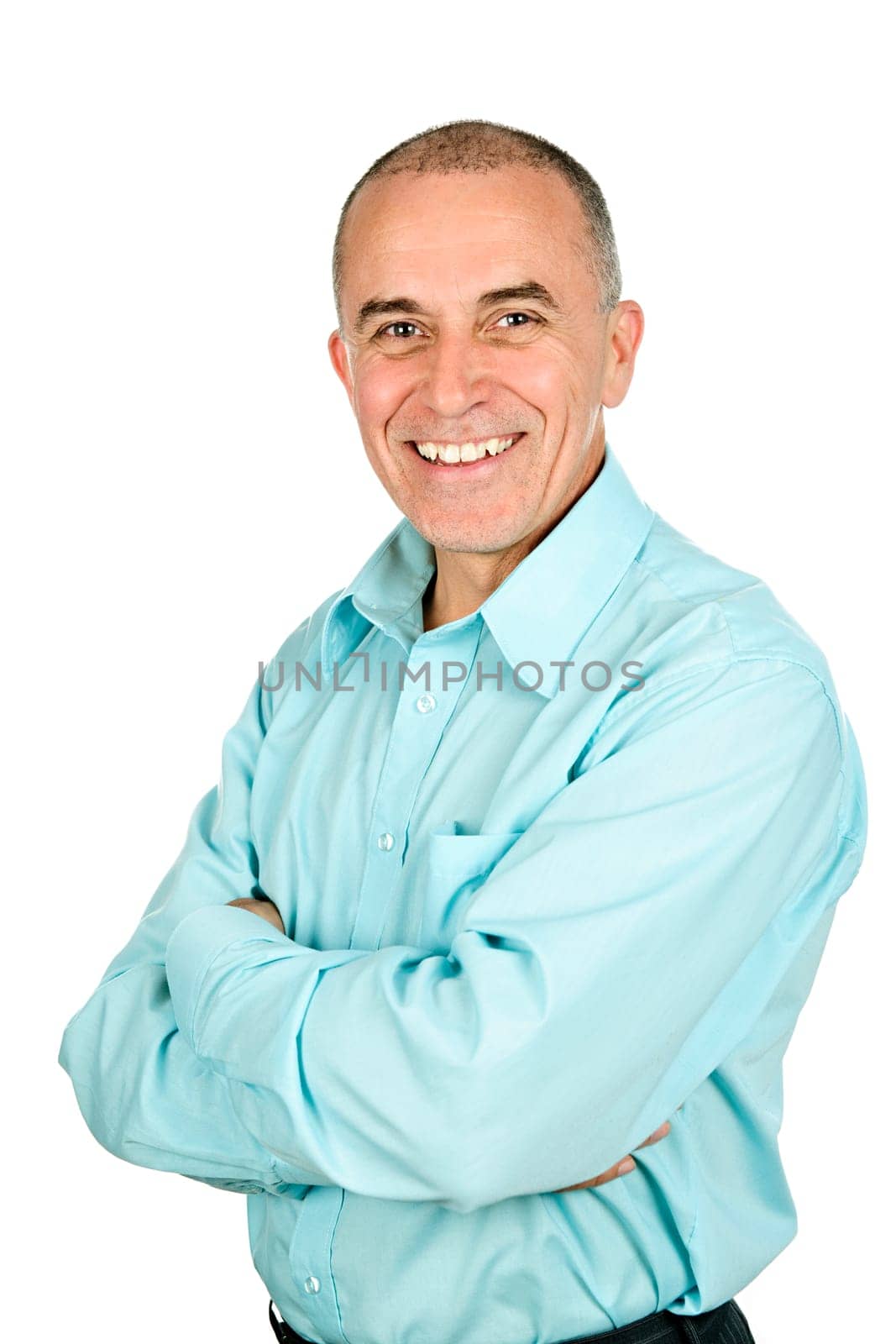 Smiling man with arms crossed