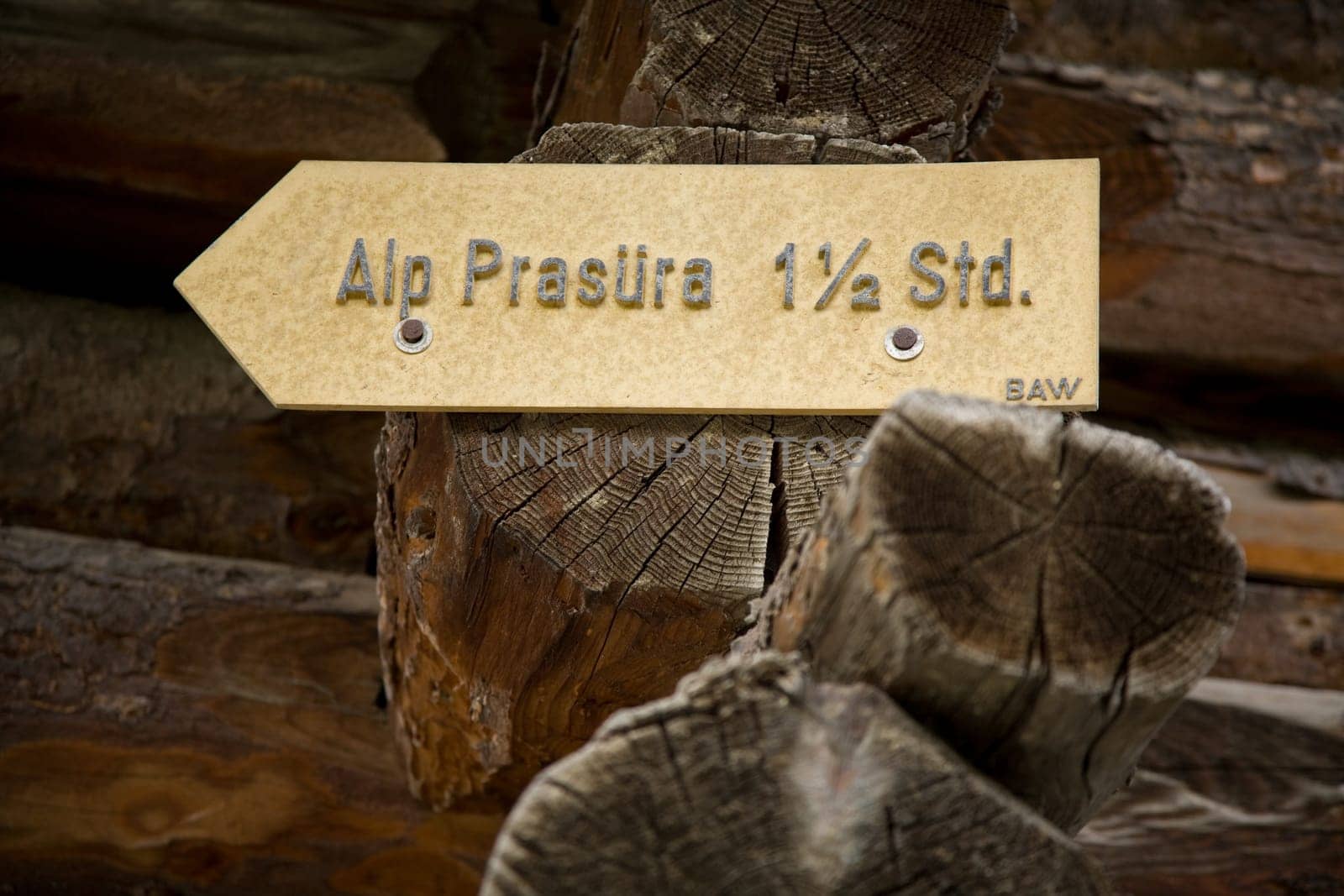 old hiking trail sign