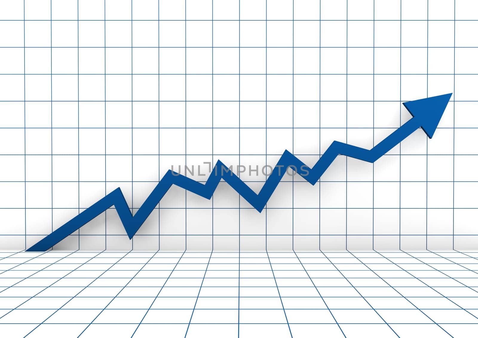 3D Diagram Blue