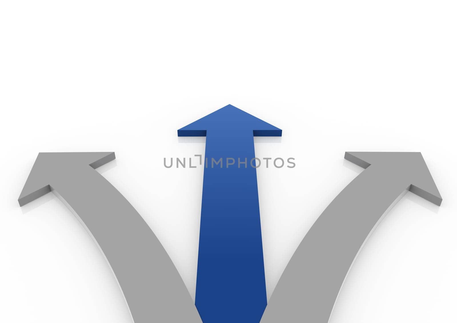 3D Arrow Blue Gray High