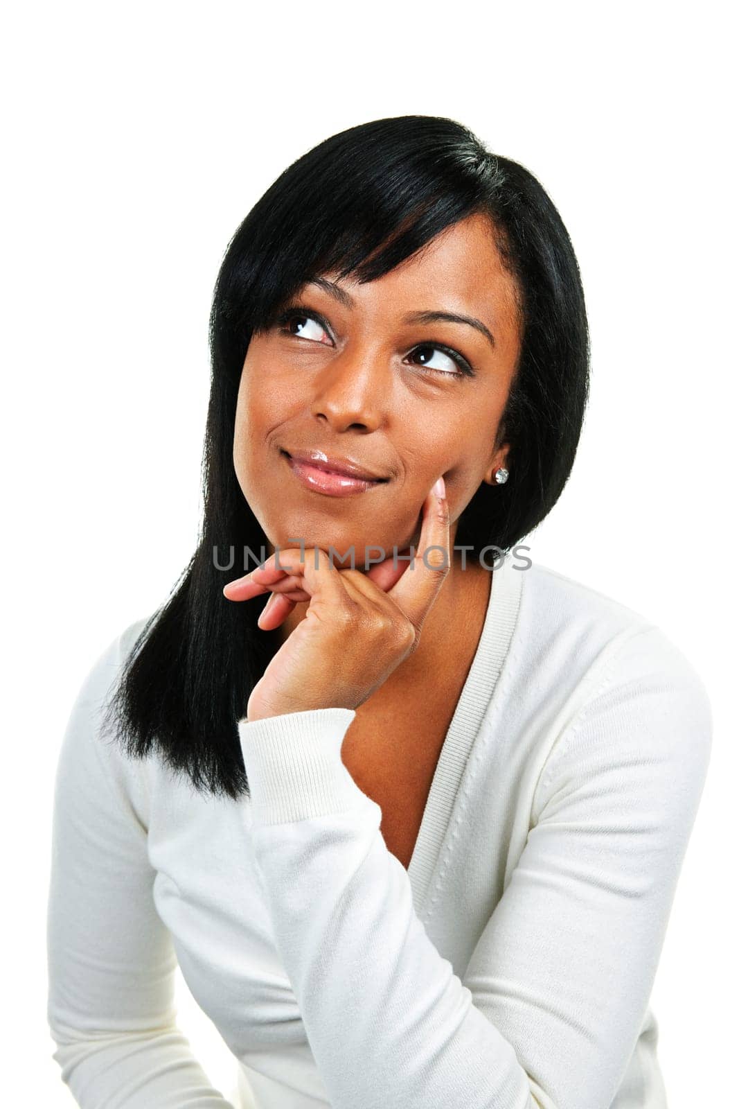 Young woman thinking
