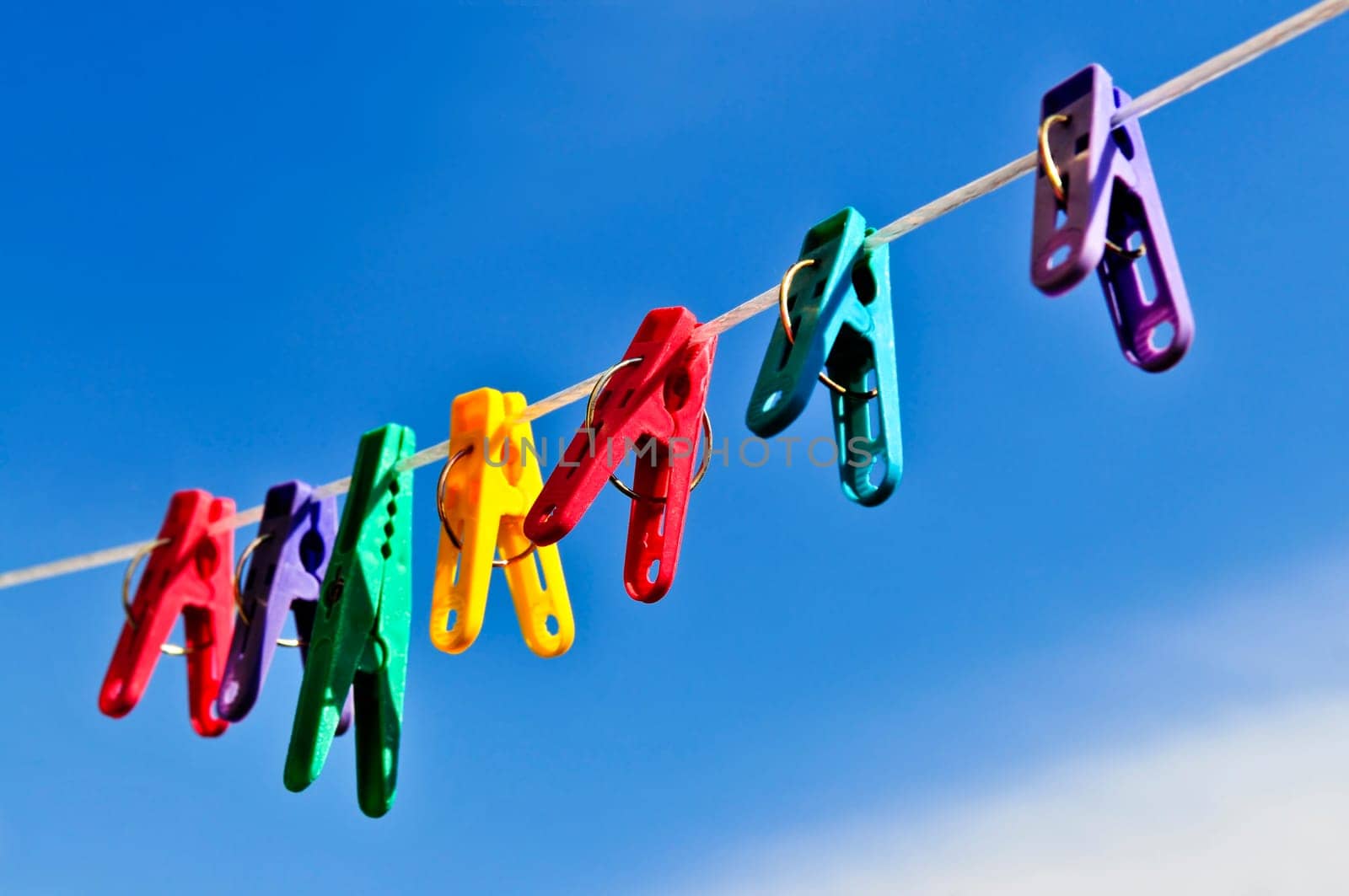 Colorful clothes pins