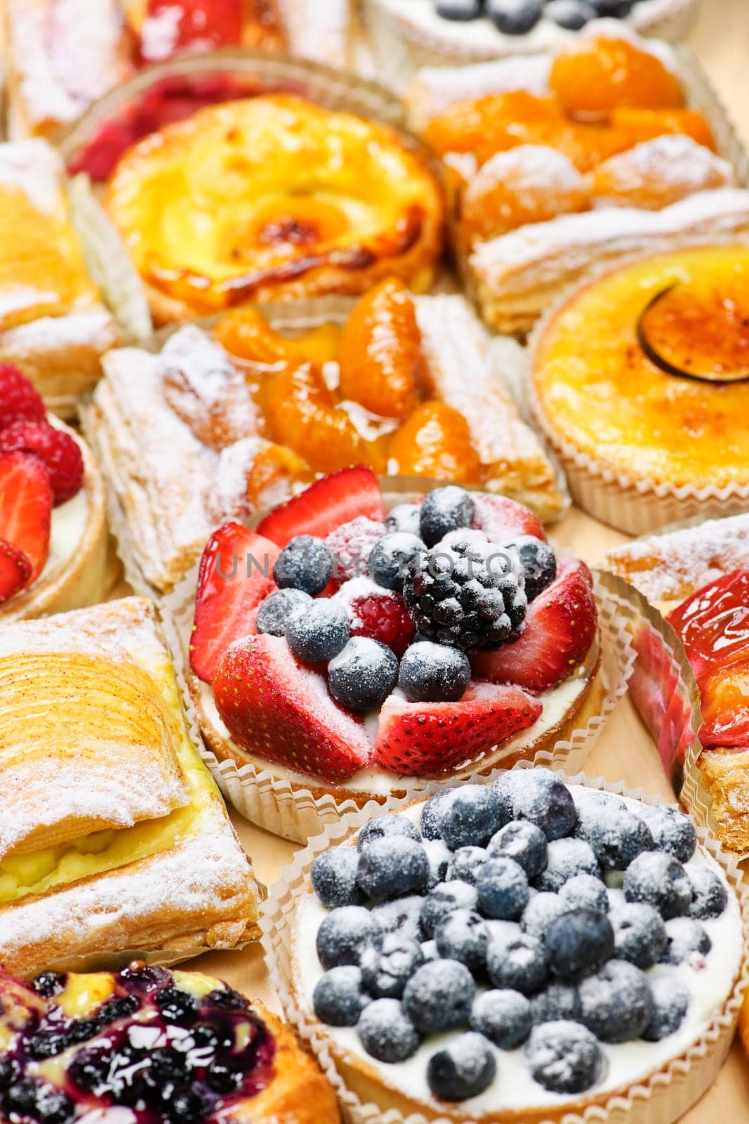 Assorted tarts and pastries