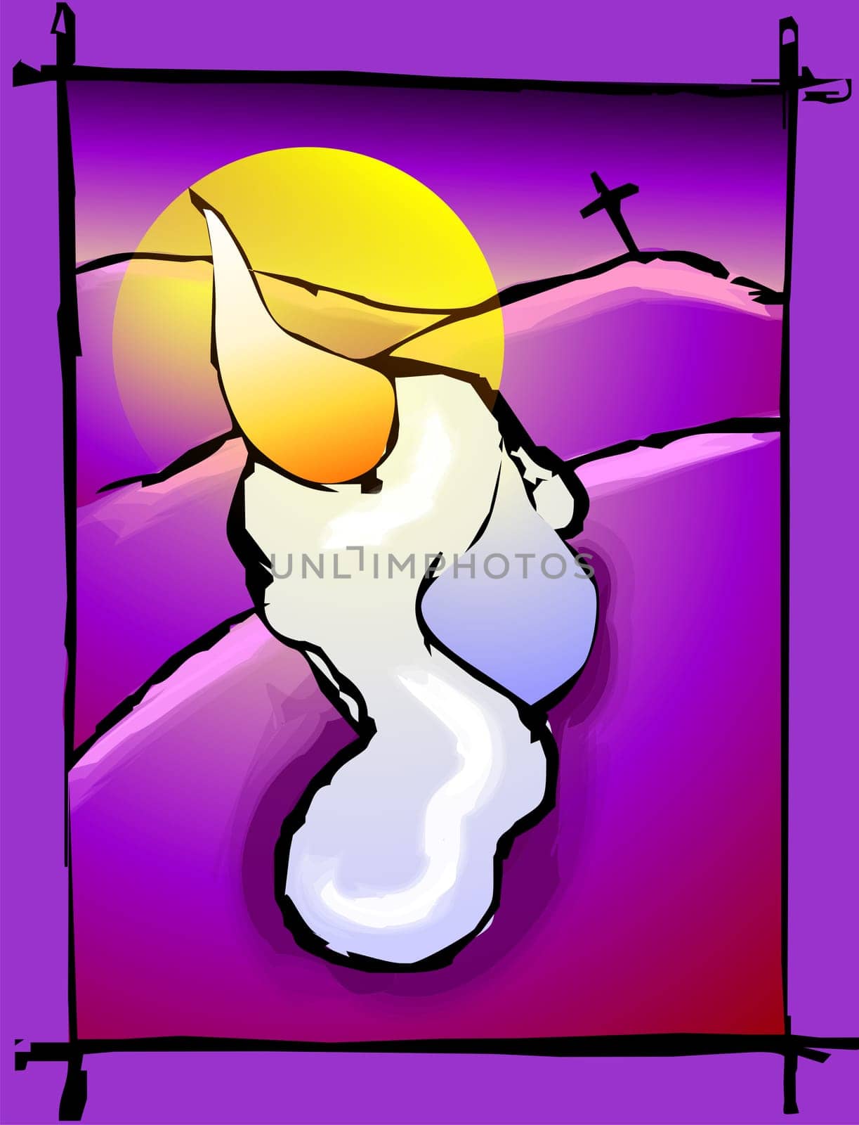 Digital painting of a candle