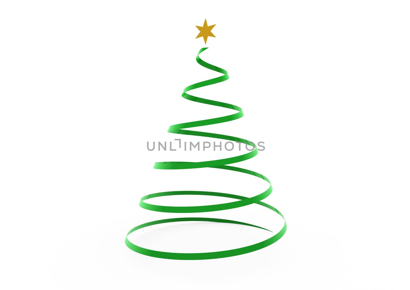 3d Christmas tree star