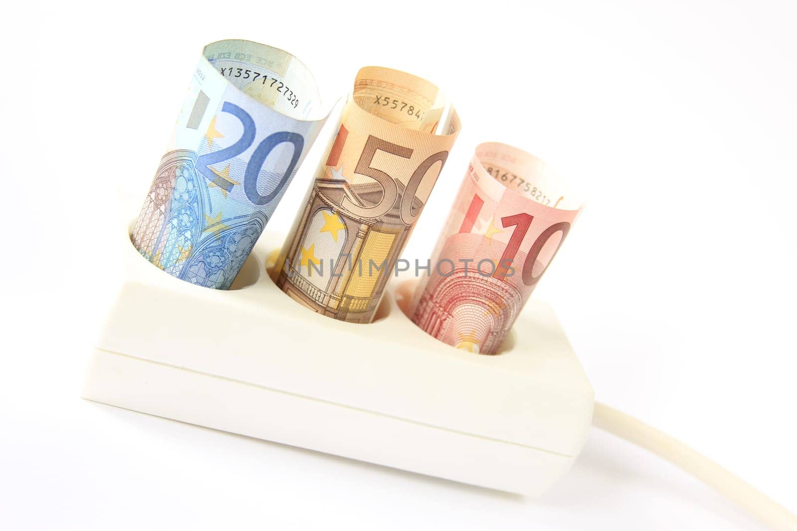 Banknotes in sockets