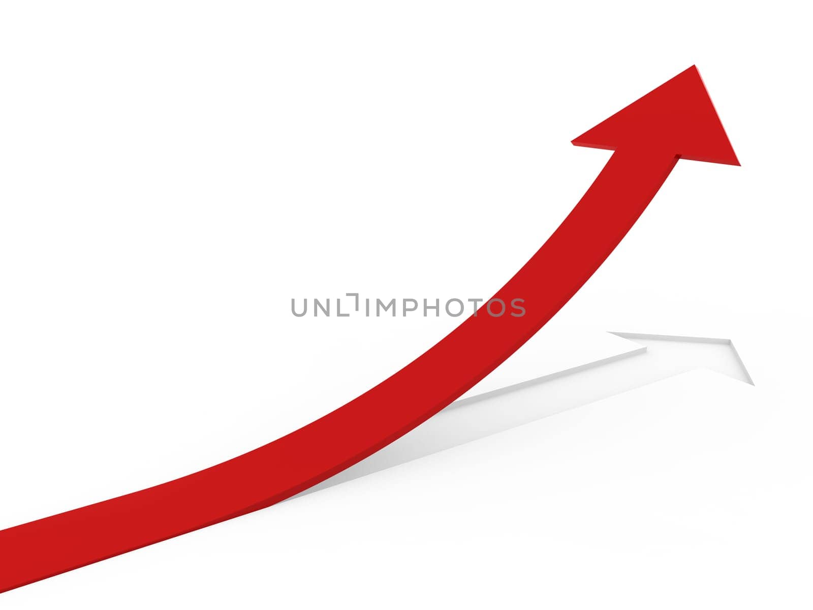3D Arrow Red Grey High