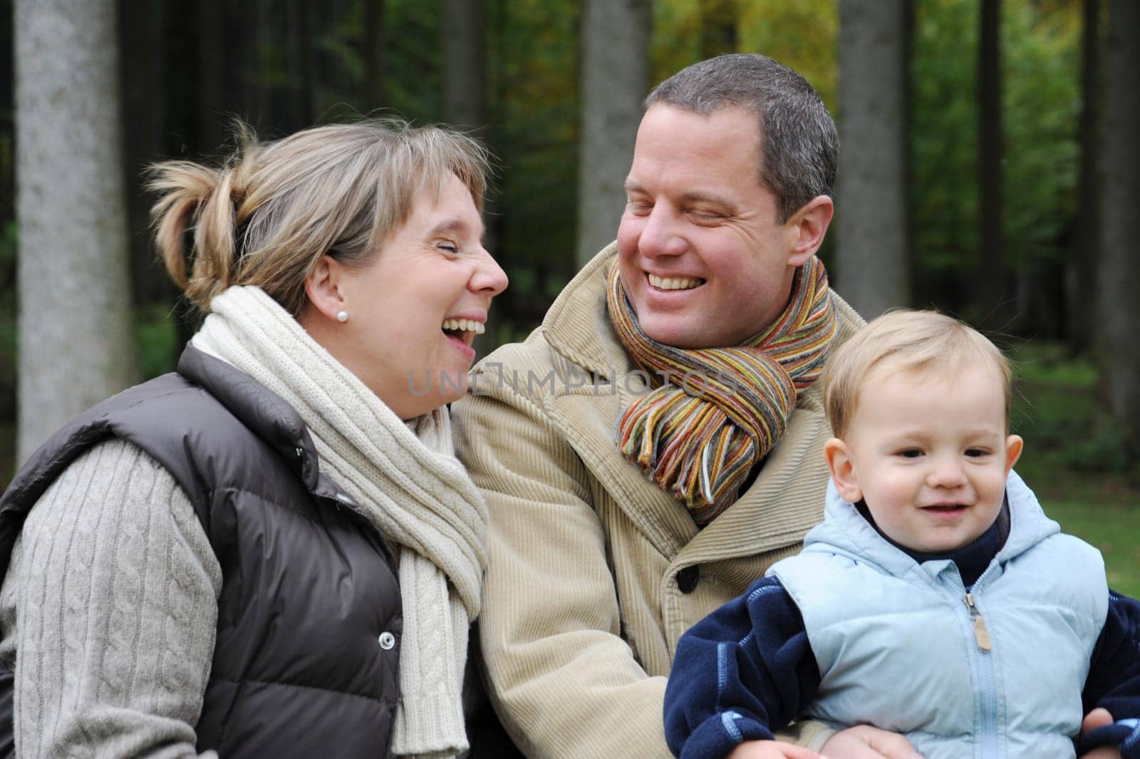 Family with infant