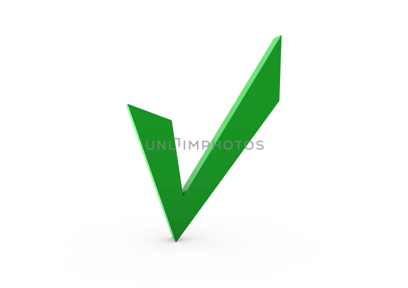 3d check box green white background