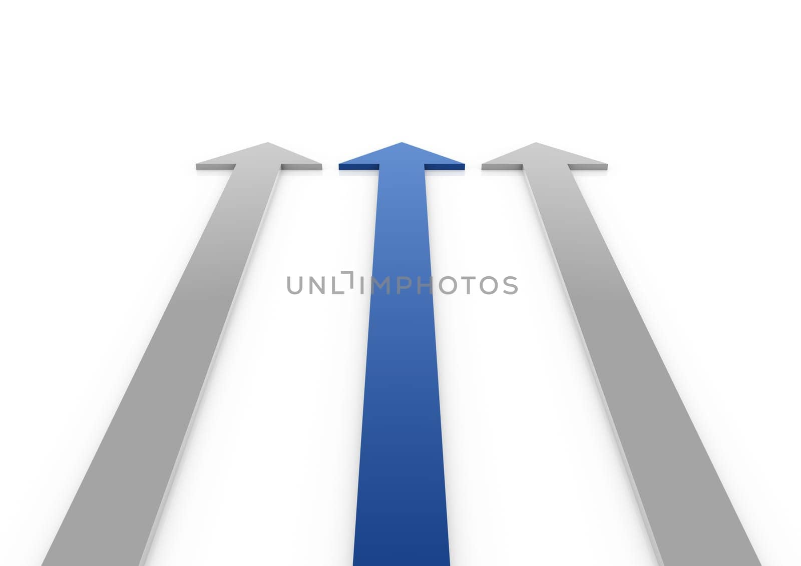3D Arrow Blue Gray High