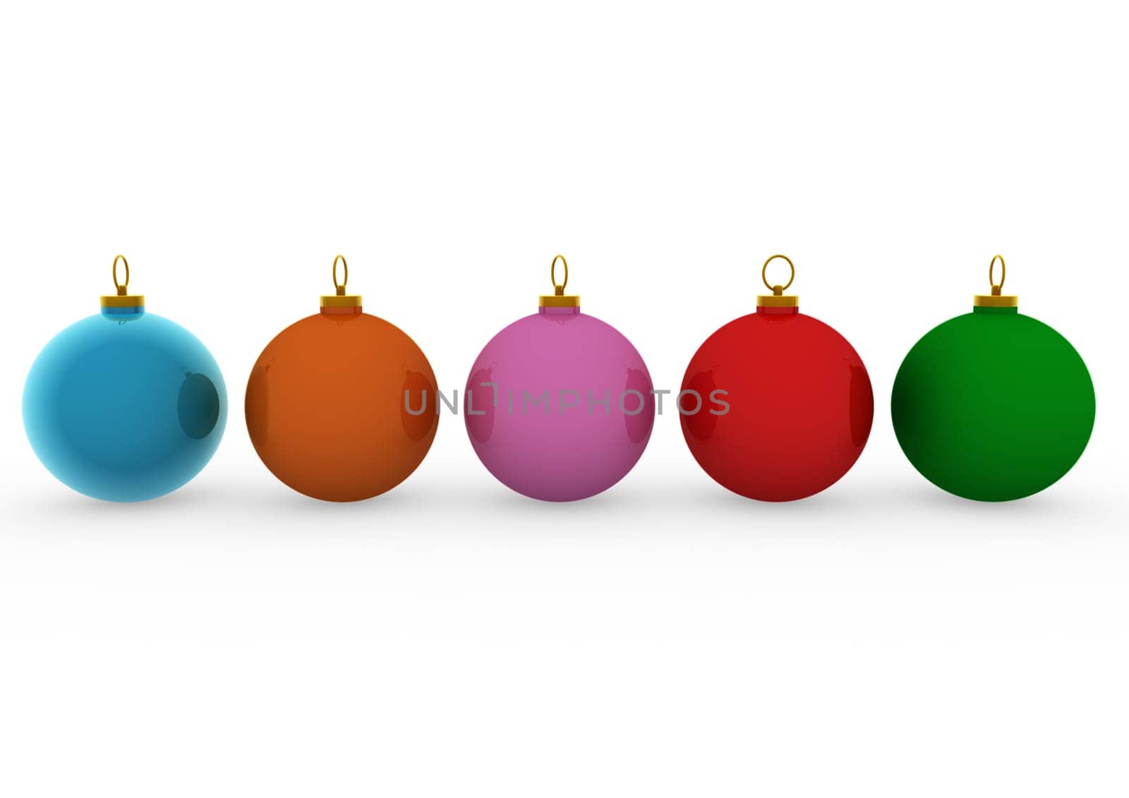 3d Christmas baubles
