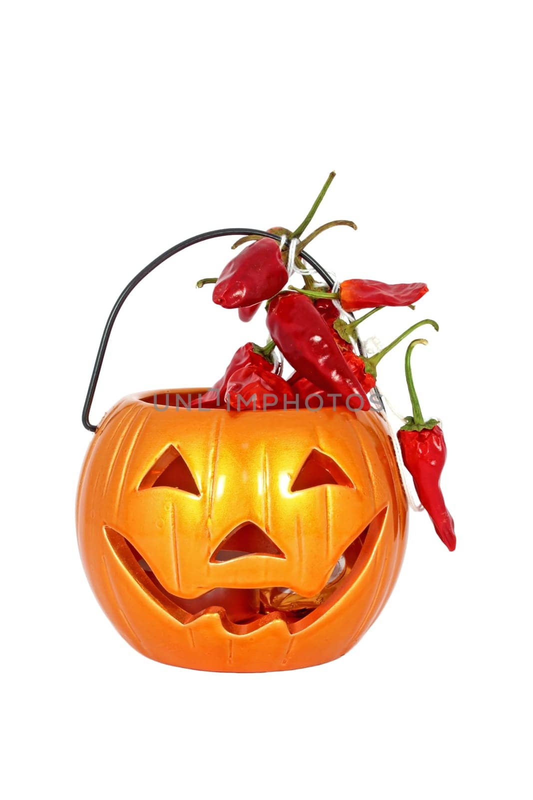 Little halloween lamp with chilly pepper