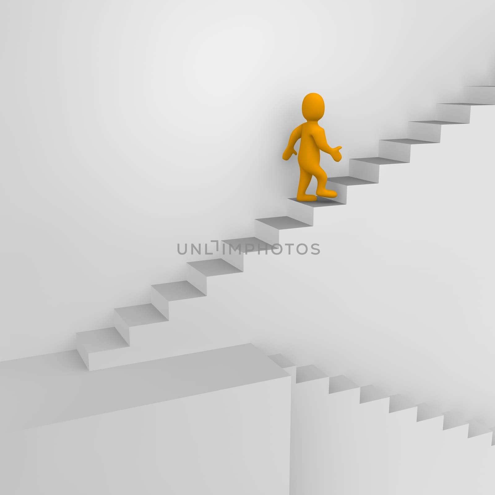 Man and stairs