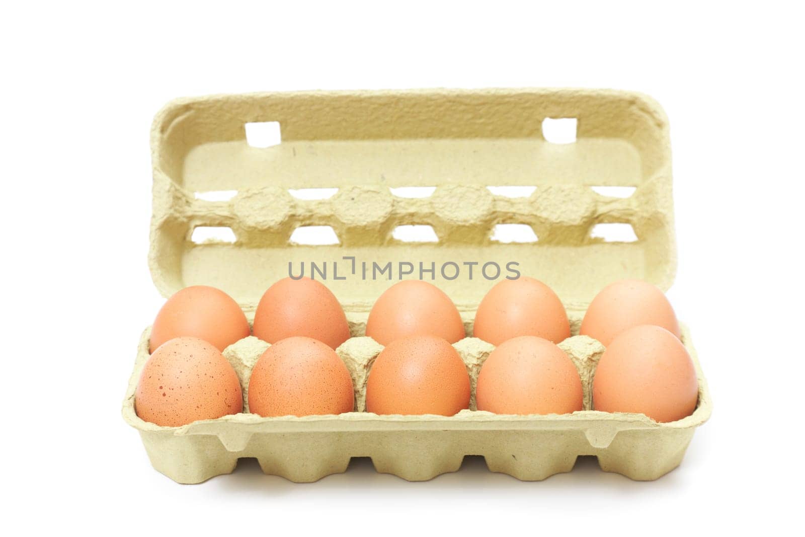 brown eggs in box