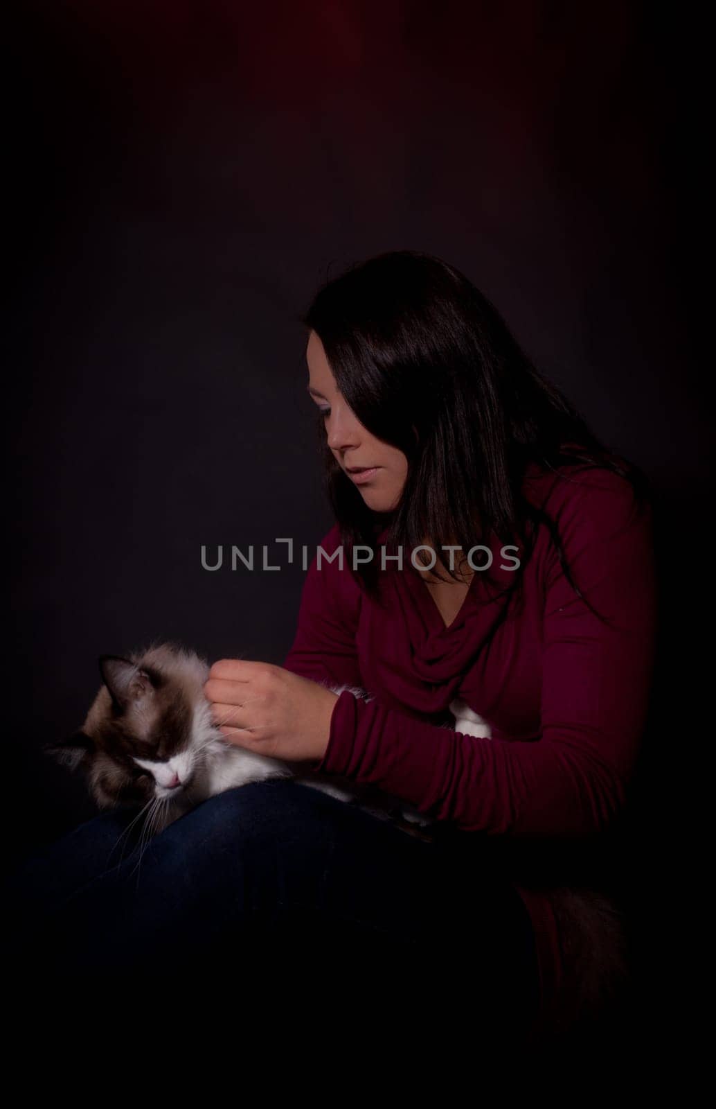 Woman with kitten