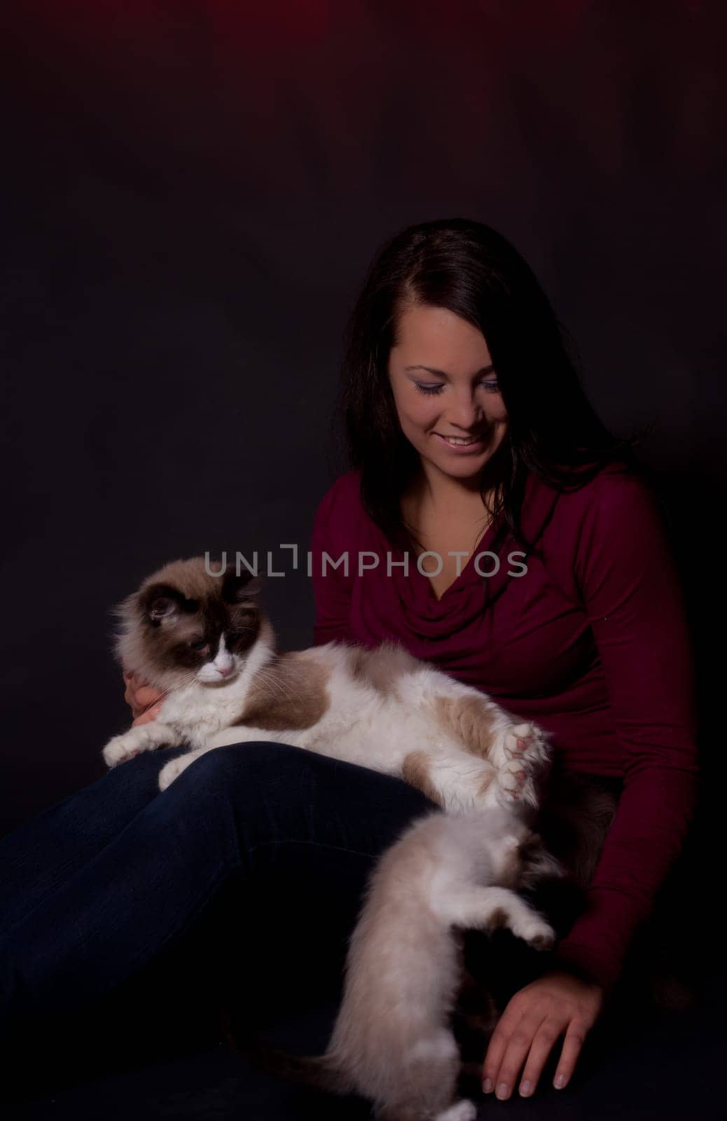 Woman with kitten