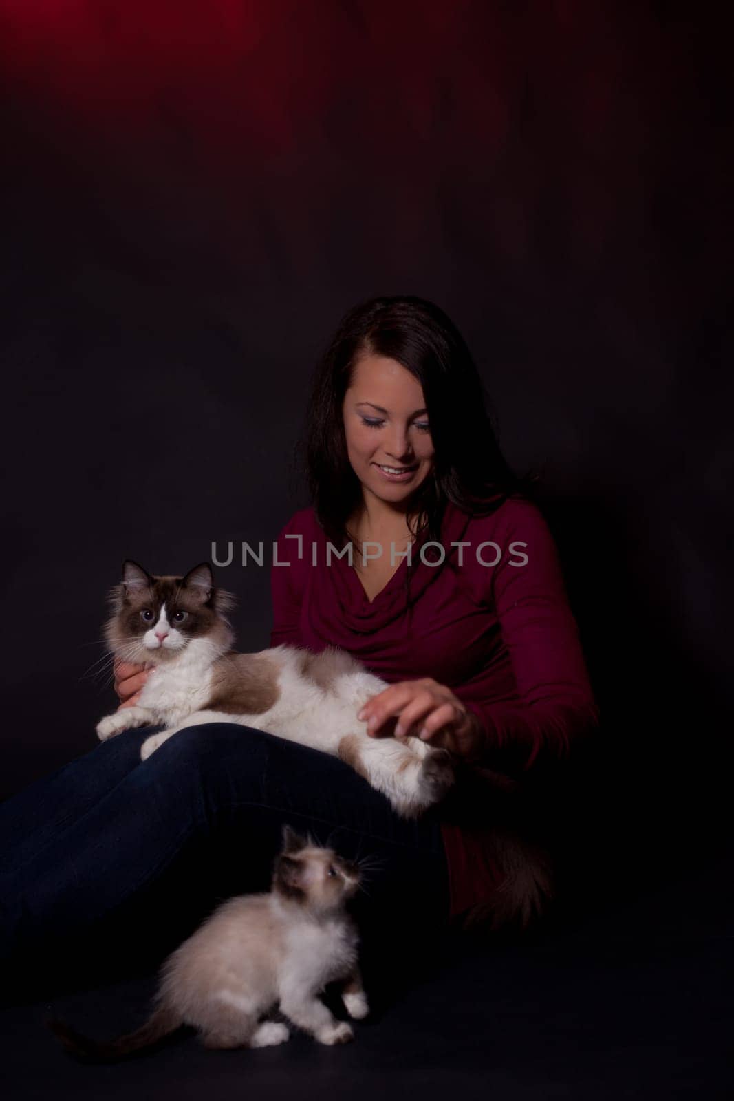Woman with kitten