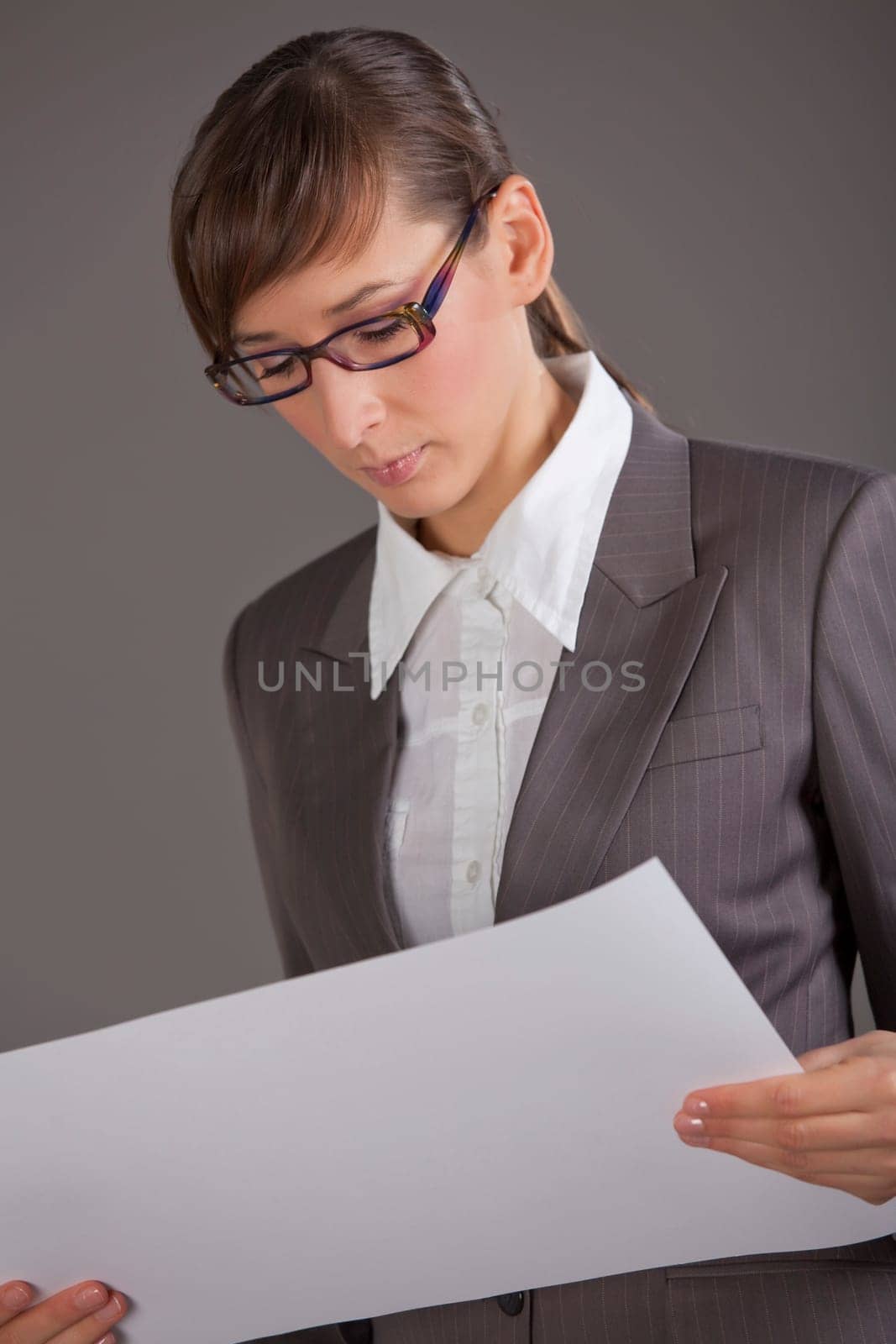 business woman with document