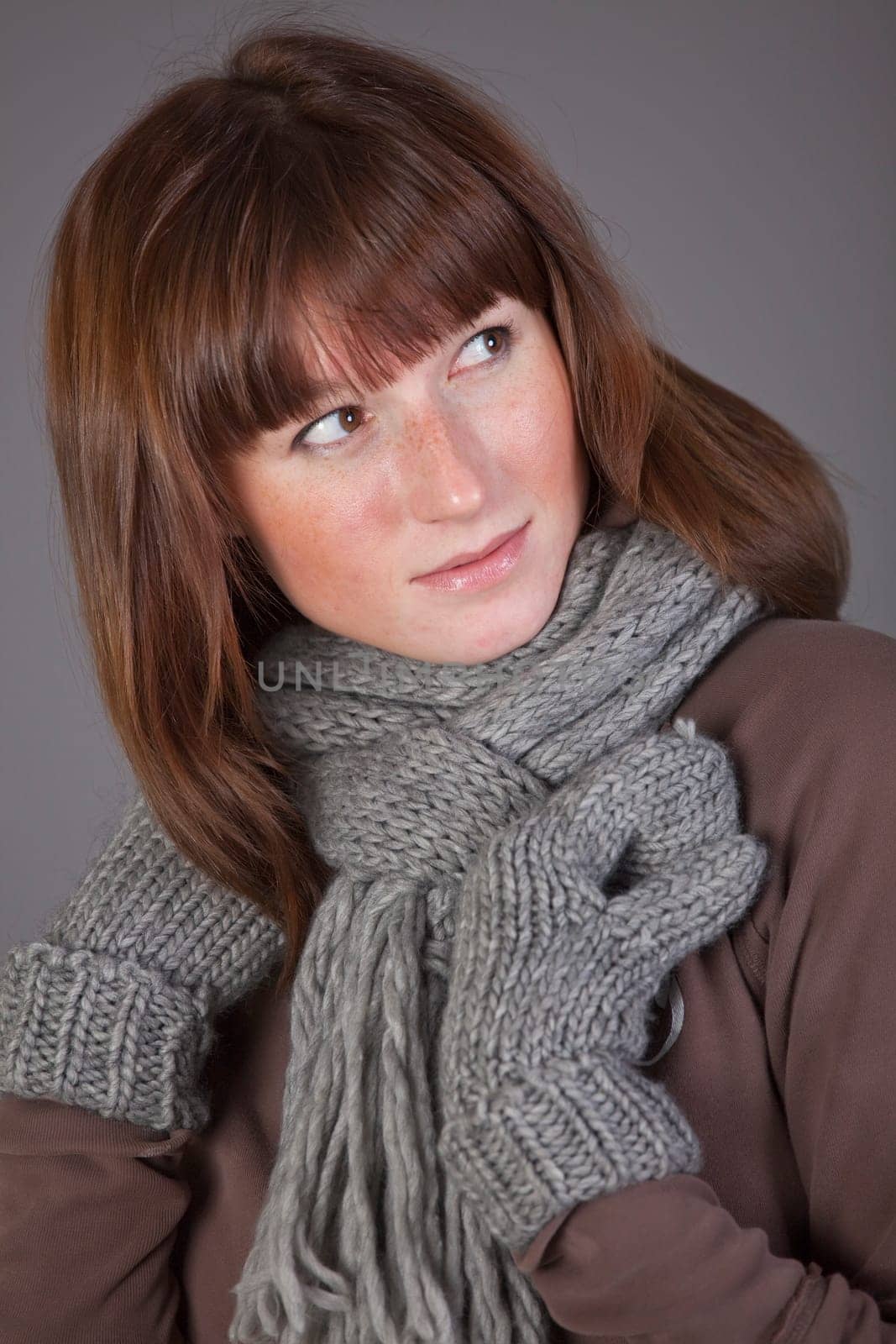 woman with wool scarf