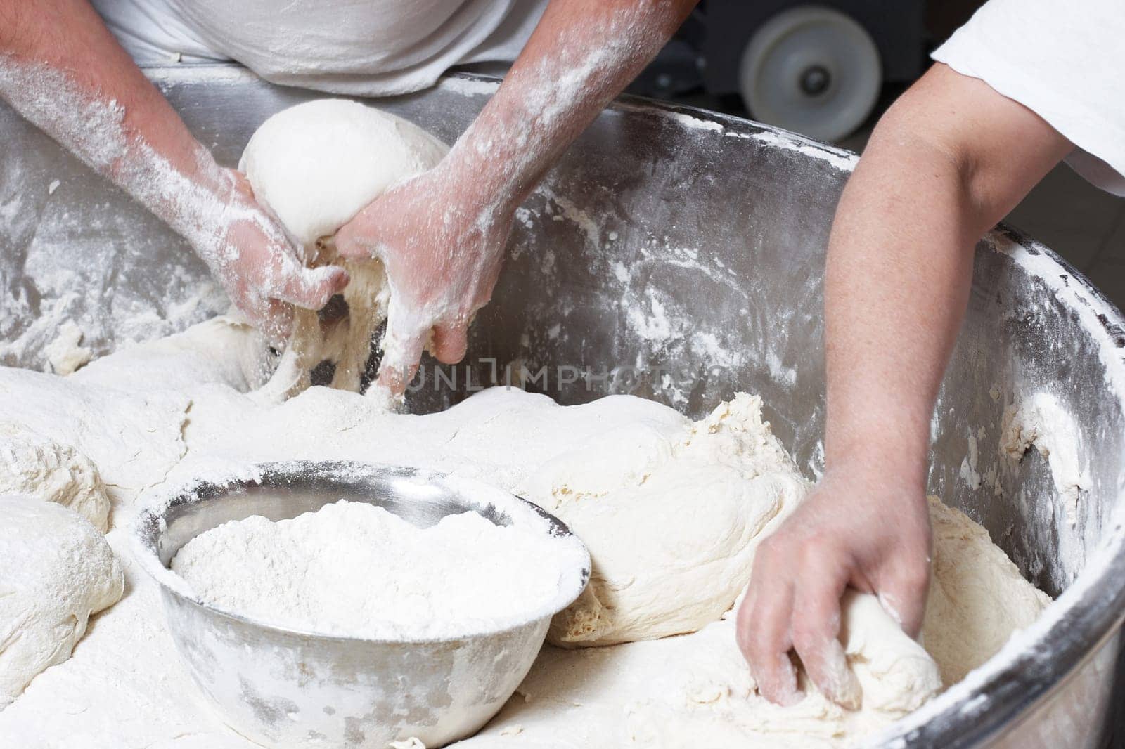 Taking dough