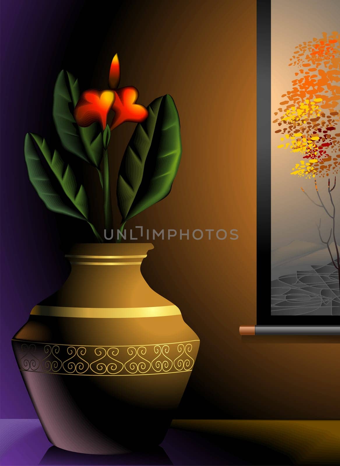 Fascinating beauty of flowers in a vase
