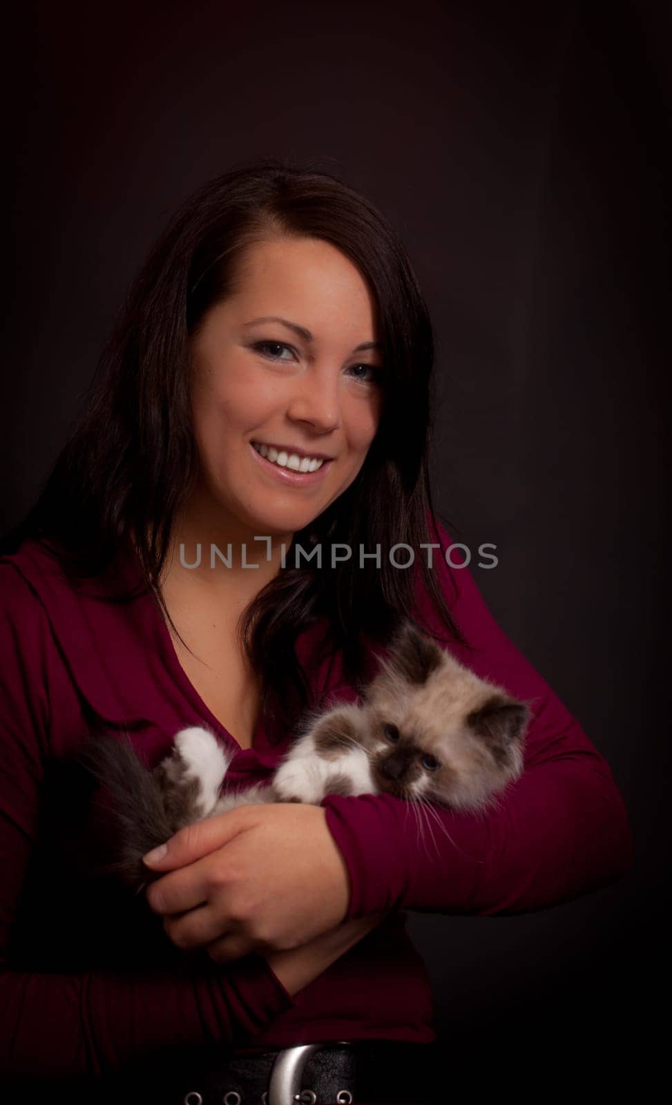 Woman with kitten