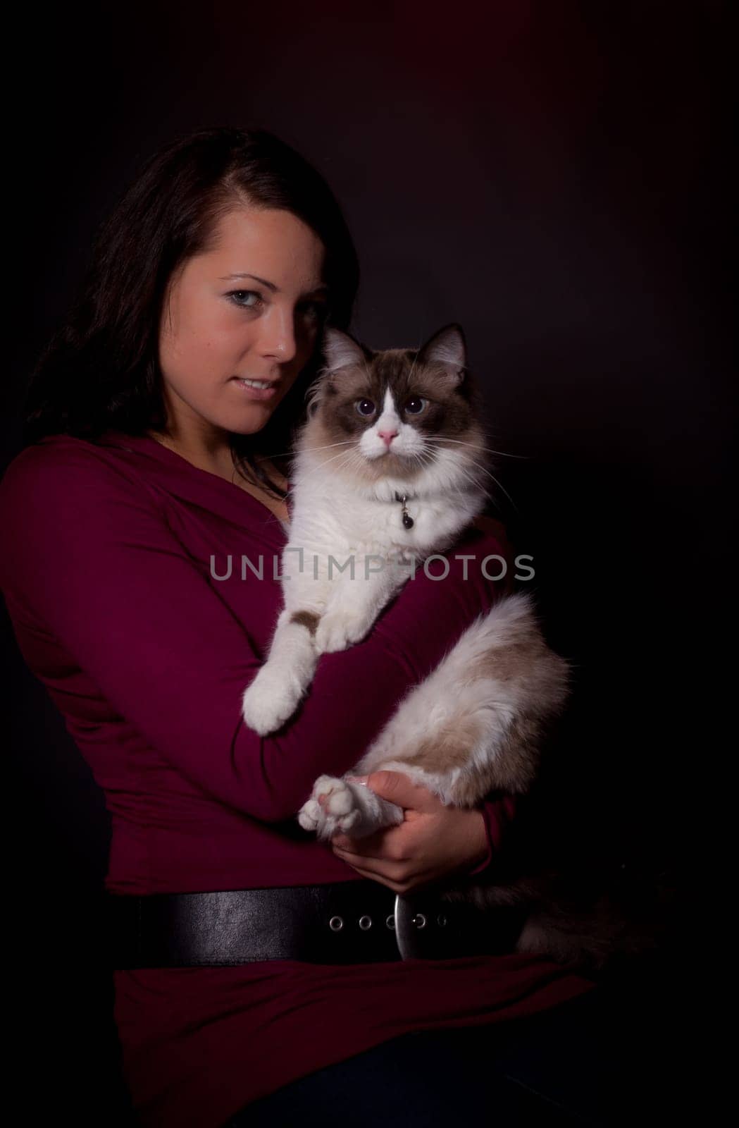 Woman with kitten