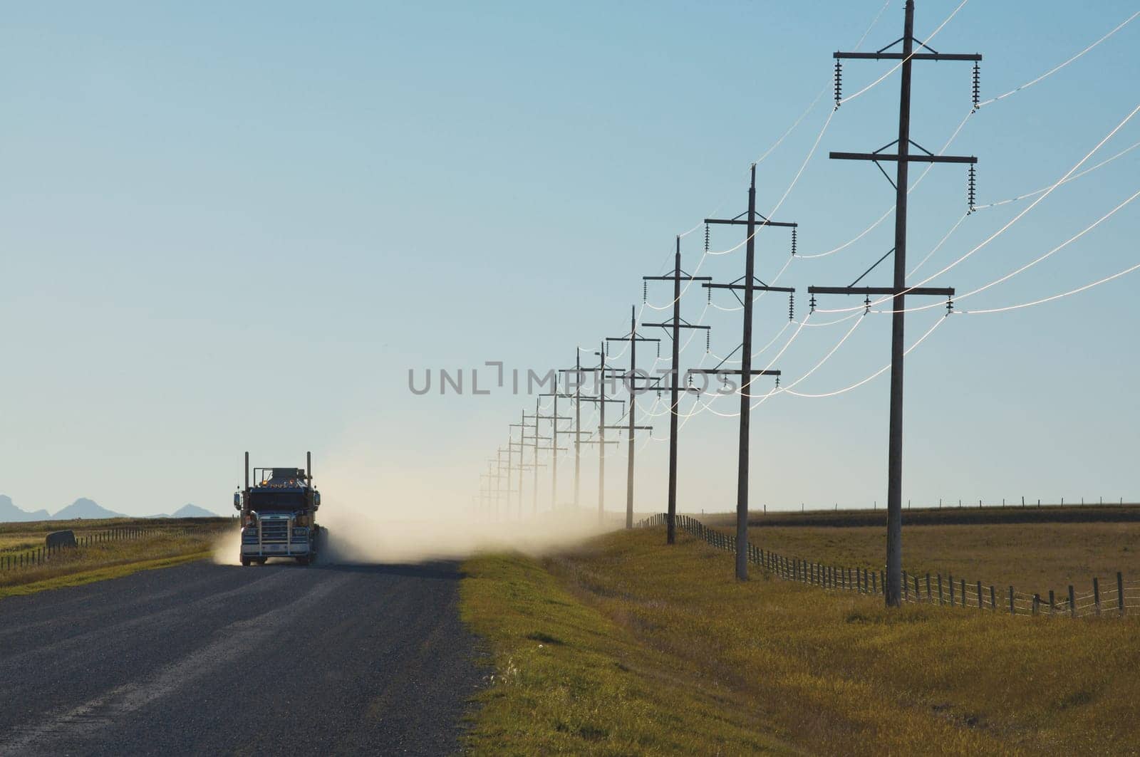 Electricity Pylons with truck