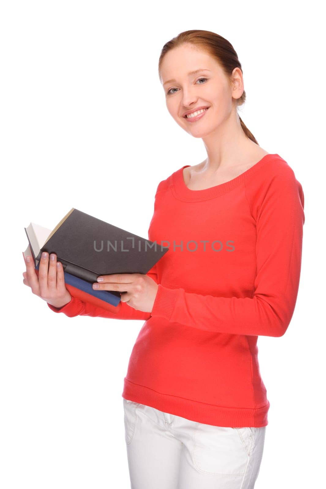 Female student with books