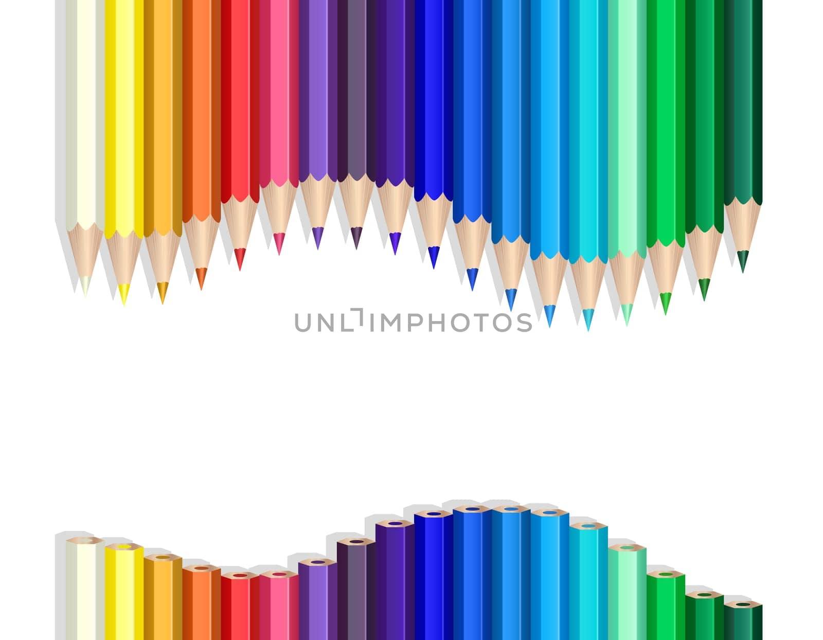 Color pencils wave