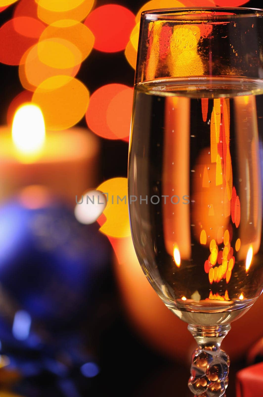 Wineglass with a champagne