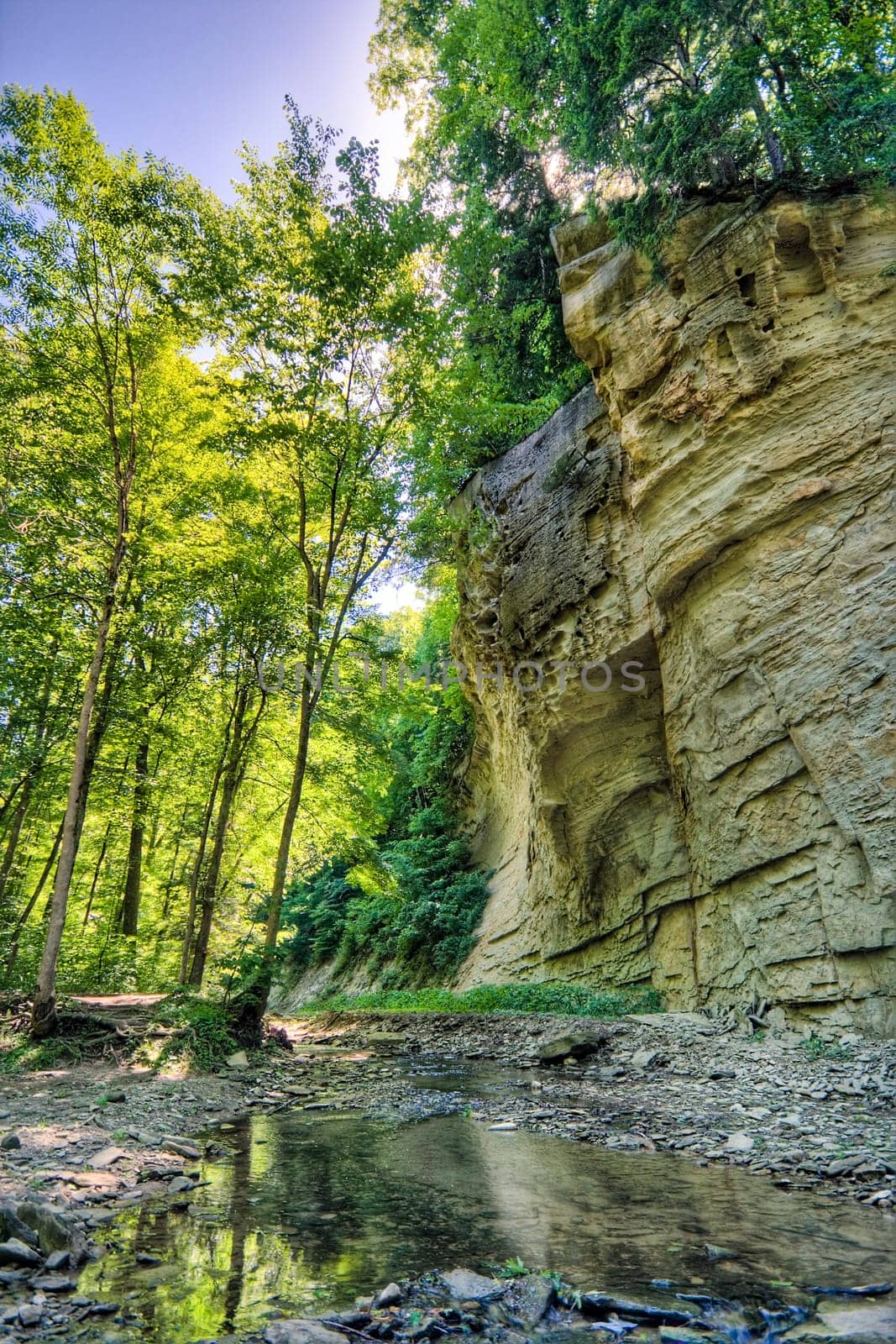 Cliff over a creek