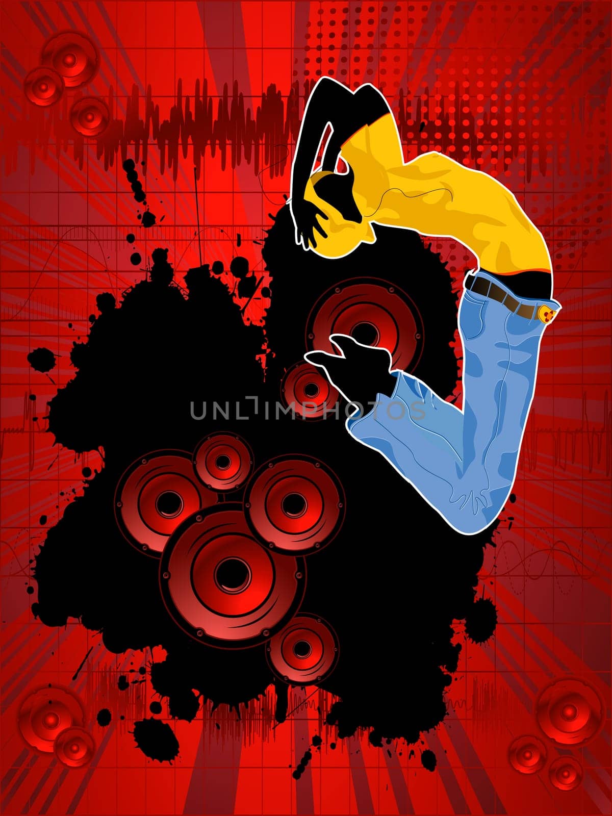 Brochure for disco club, abstract layout