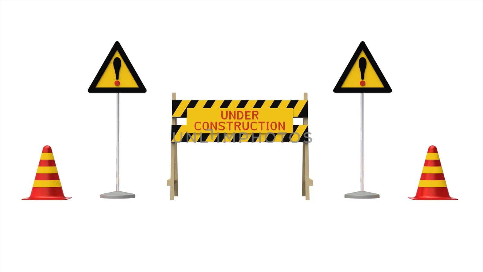 Construction and caution sign