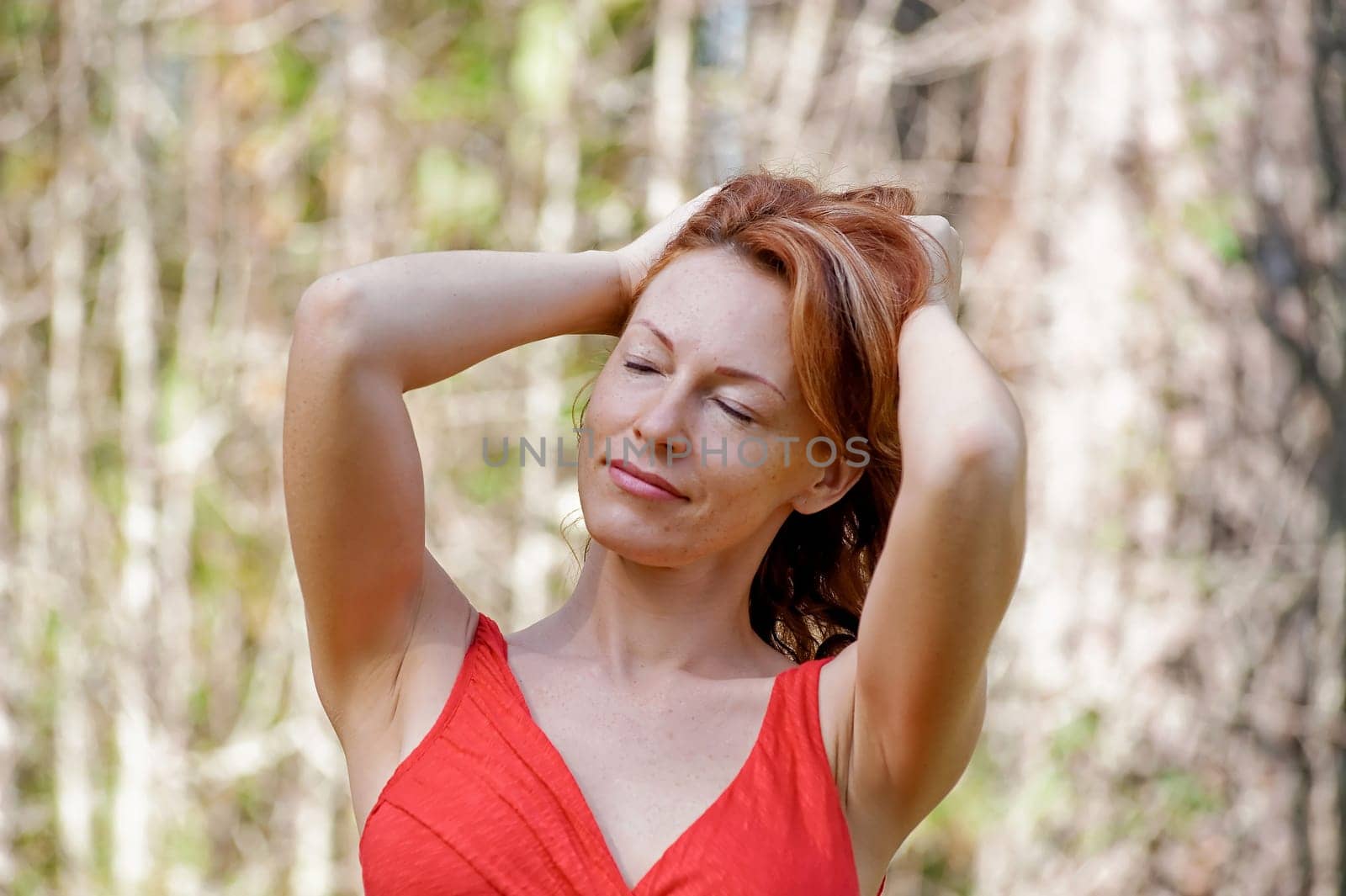Portrait of woman in nature