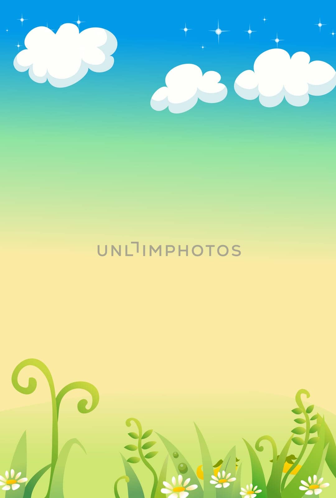 Grass flower and sky