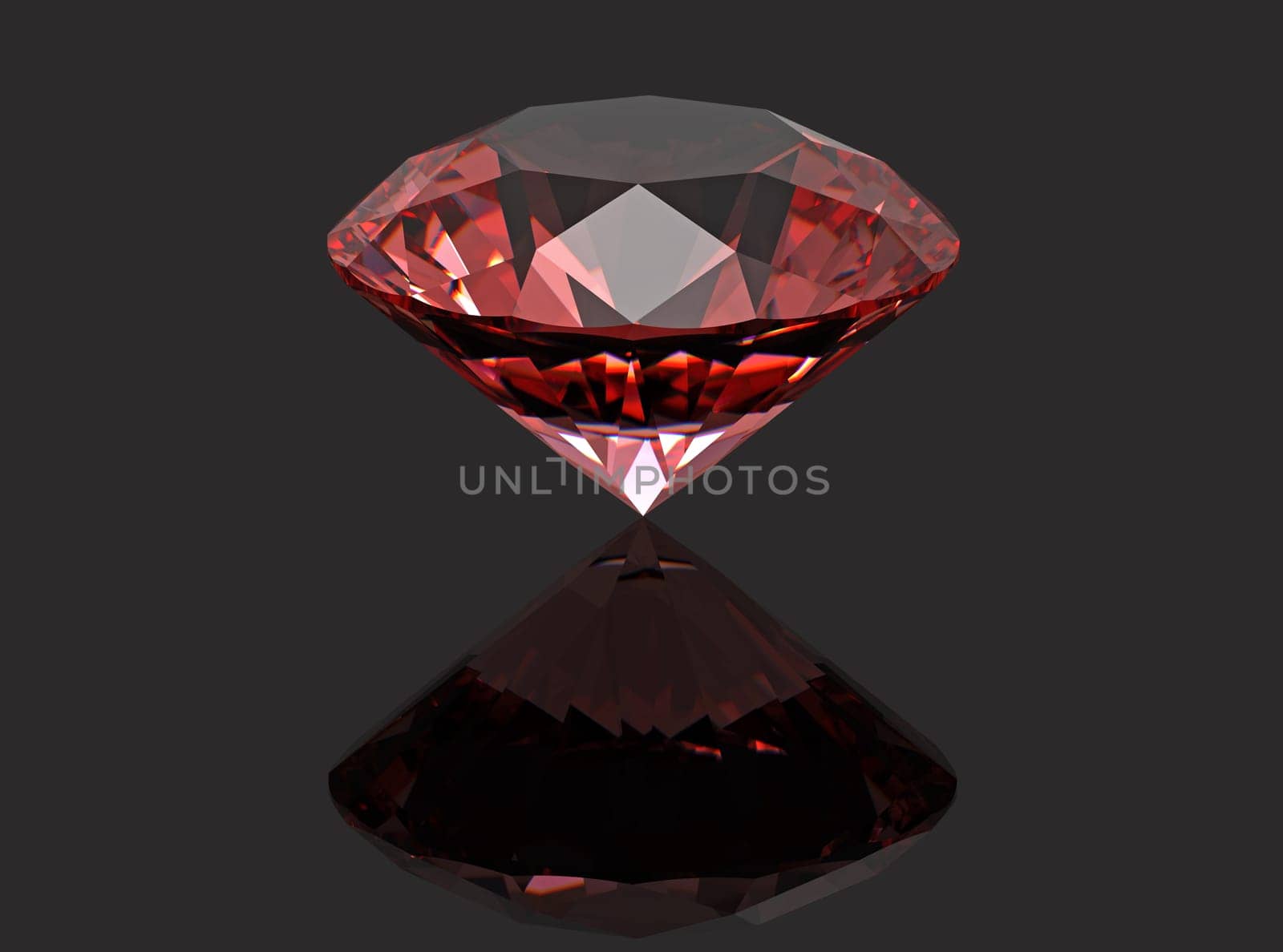 Red diamond ruby gemstone