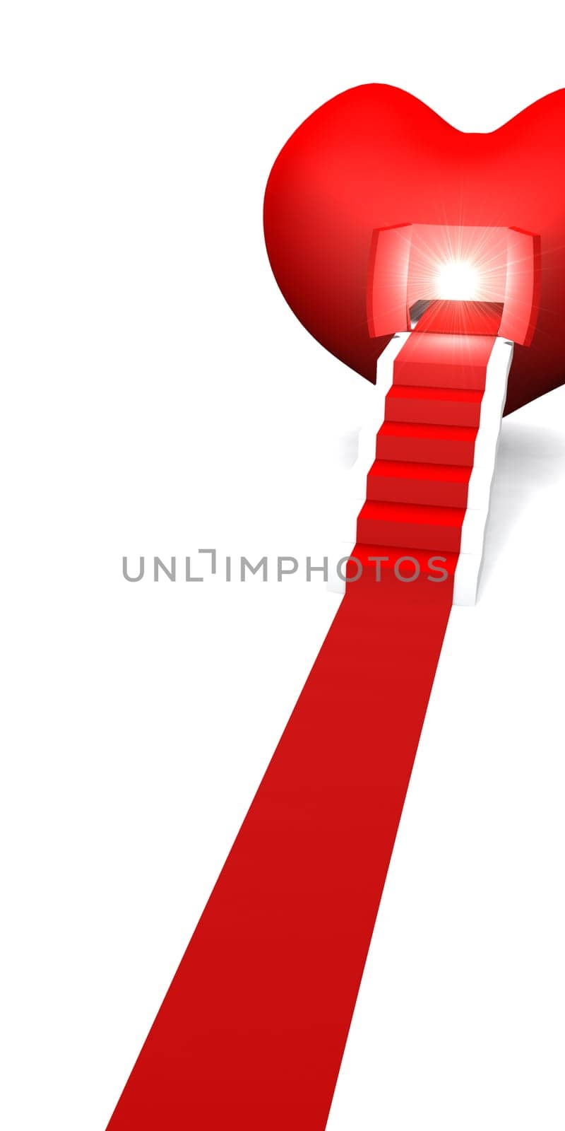 Love Concept - Big red open heart 05