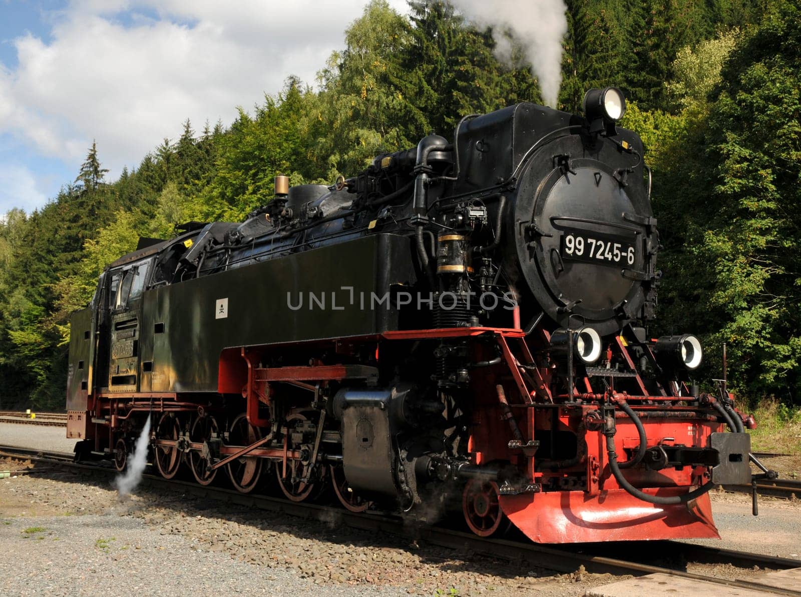 very well preserved steam locomotive of the Harz Narrow Gauge Railway