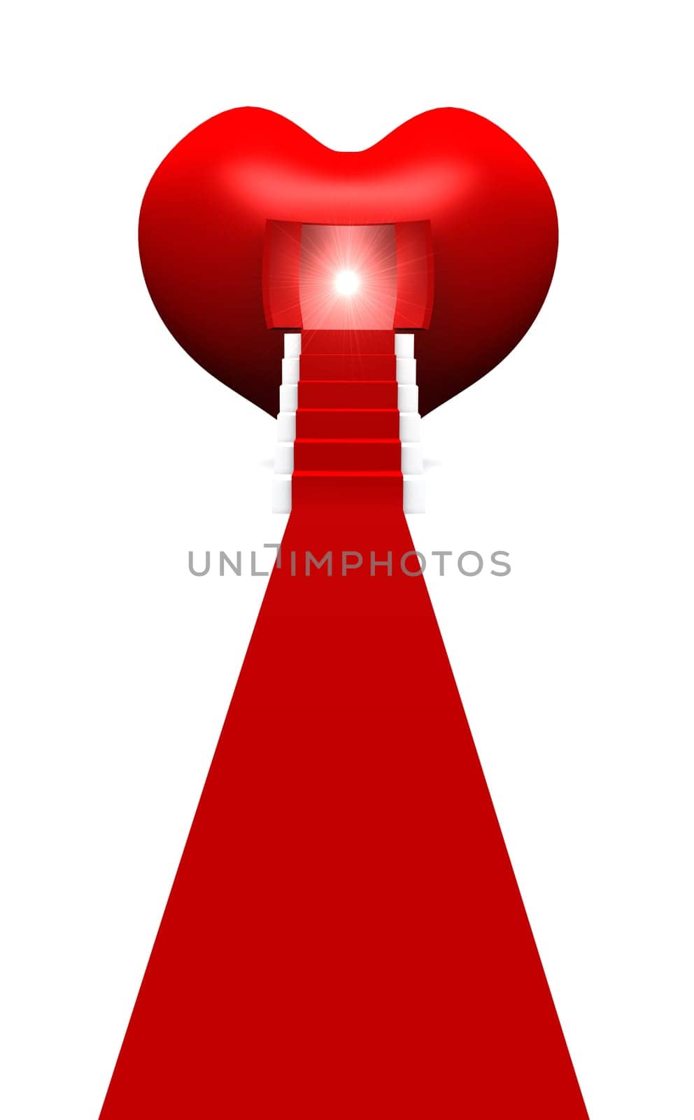 Love Concept - Big red open heart 02