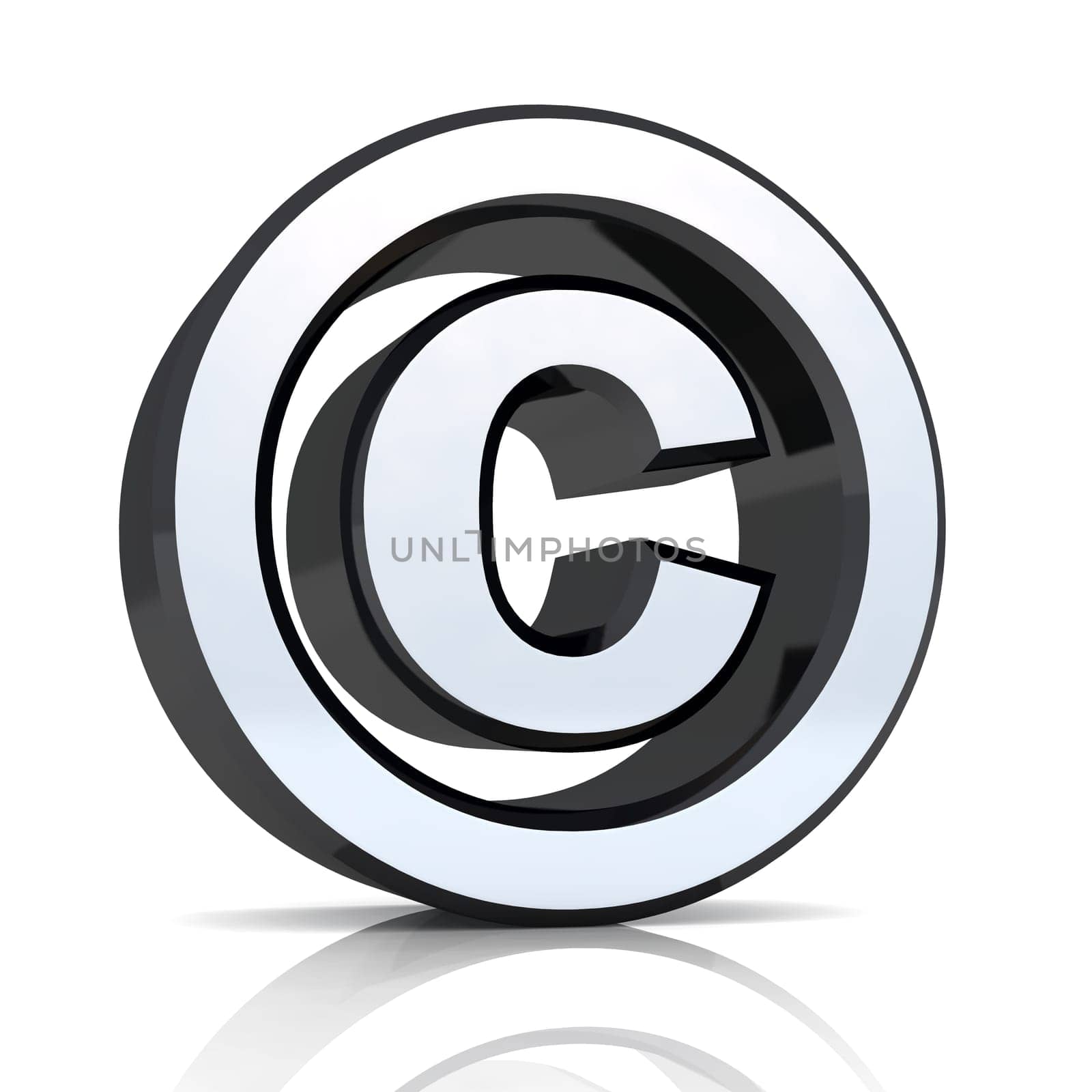 3D Copyright - Silver Black