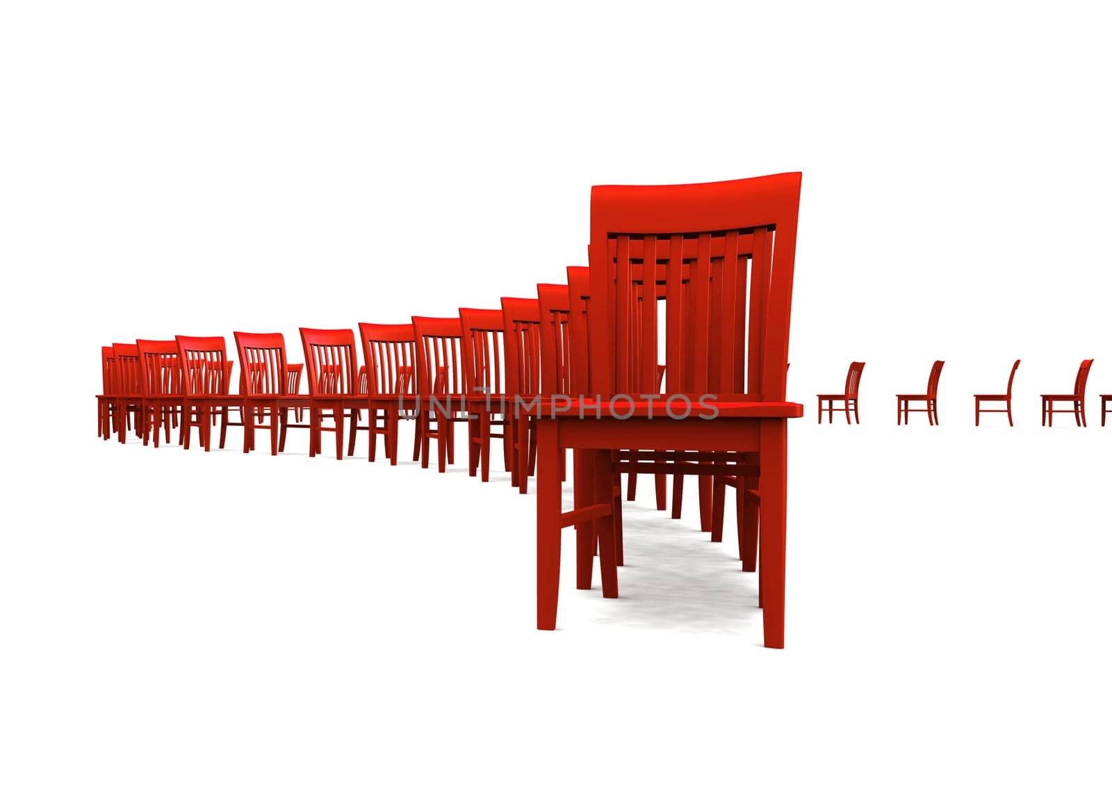 3D Chair Series Red 01