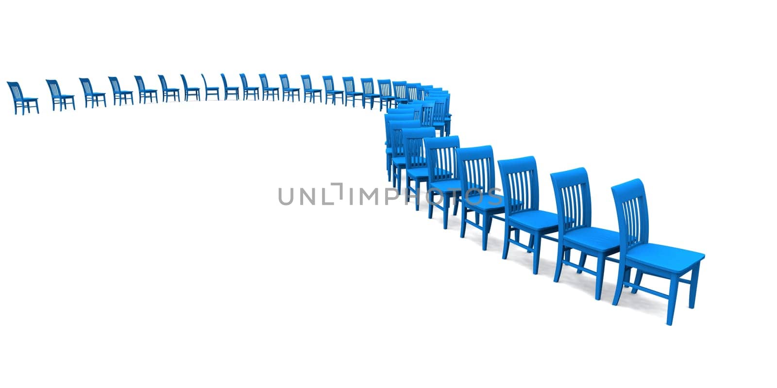 3D Chair Series Blue 02