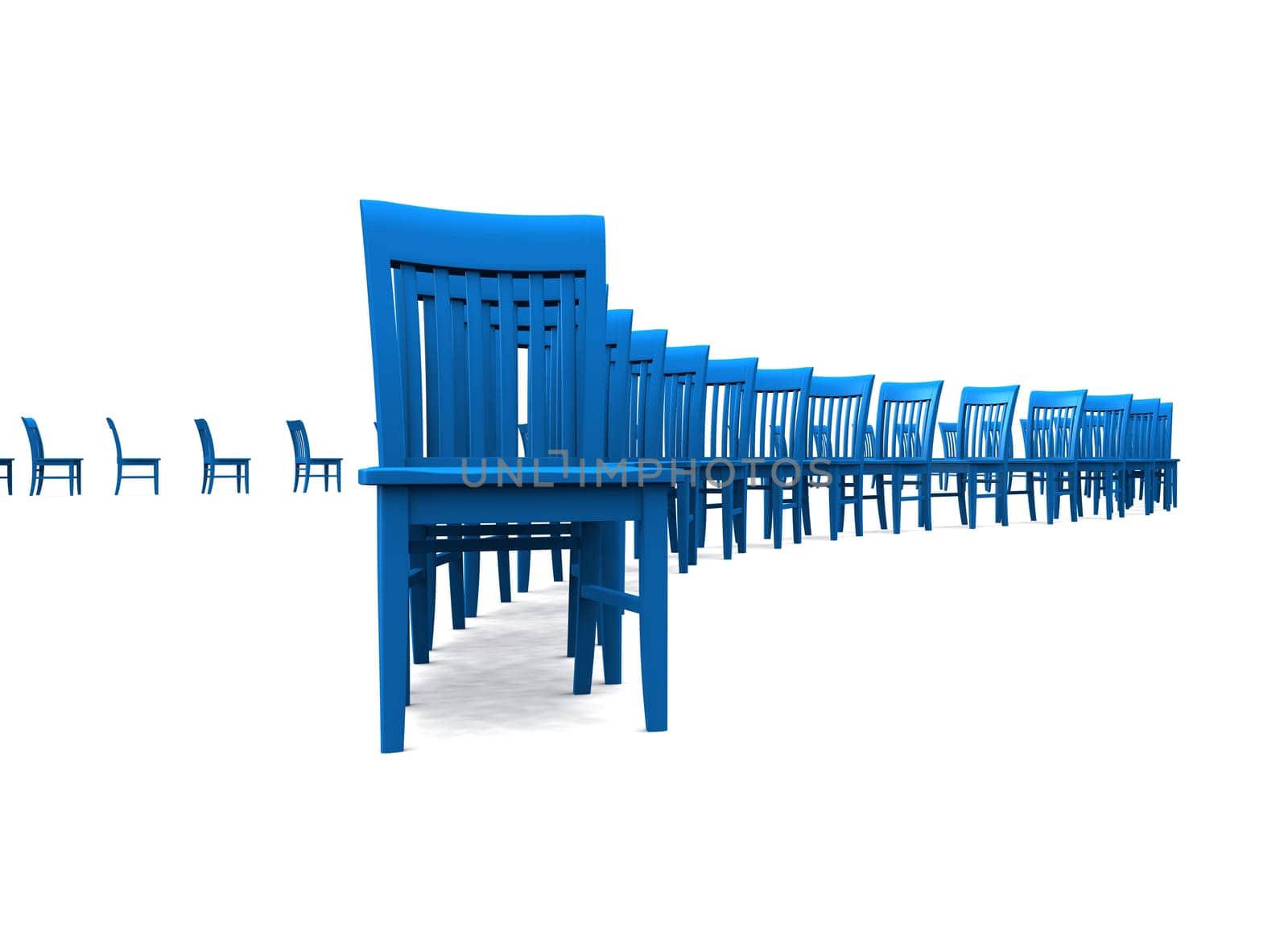 3D Chair Series Blue 01