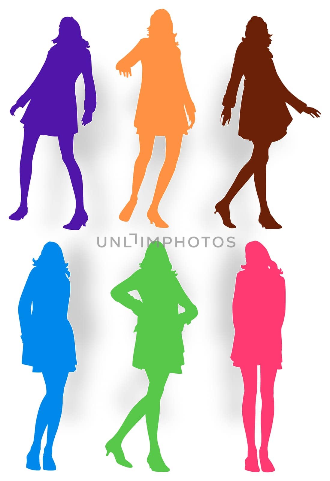 Women Graphic Fashion Silhouettes